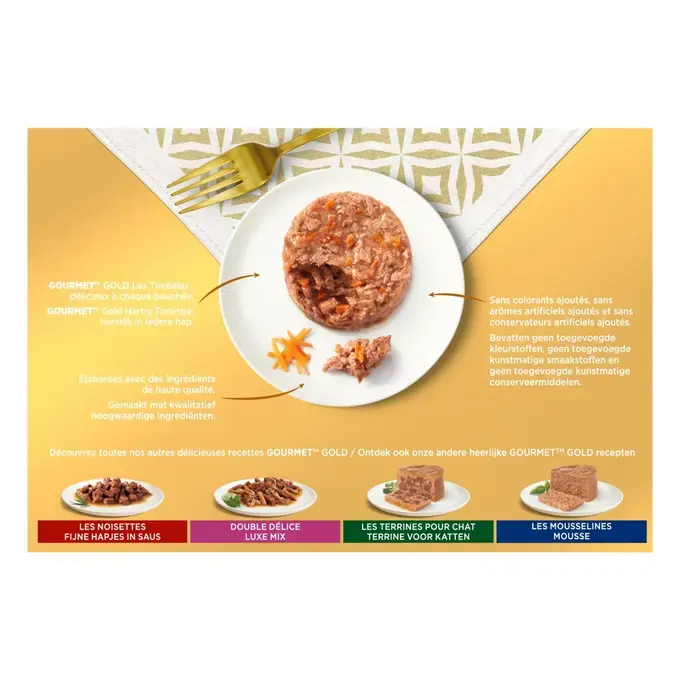 GOURMET® GOLD Les Timbales avec des Légumes - Boîtes pour chat