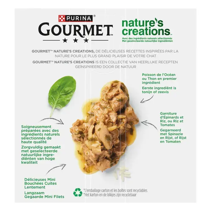 GOURMET® NATURE'S CREATIONS Mini Bouchées Coffret de la Mer - Boîtes pour chat