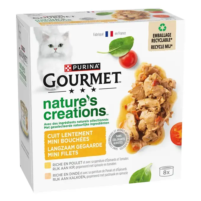 GOURMET® NATURE'S CREATIONS Mini Bouchées Coffret de Volaille - Boîtes pour chat
