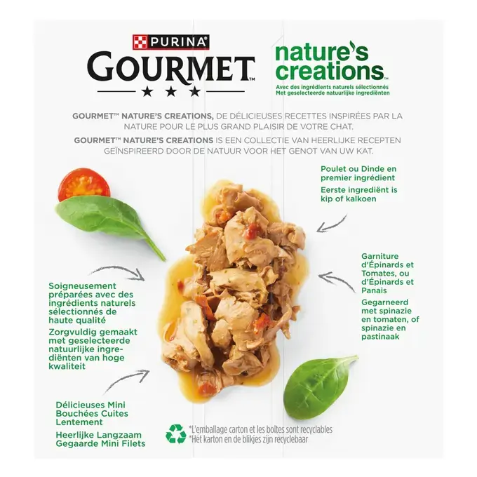 GOURMET® NATURE'S CREATIONS Mini Bouchées Coffret de Volaille - Boîtes pour chat