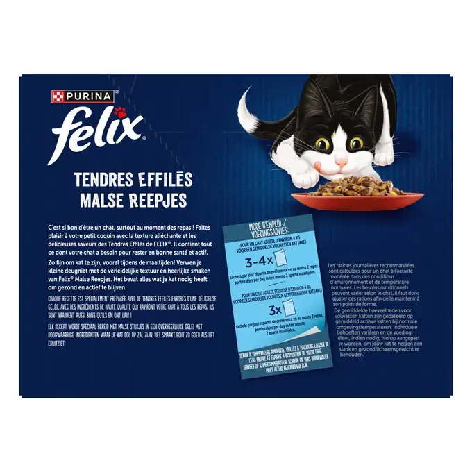 FELIX® - Sachets pour chat Tendres Effilés en Gelée - Sélection Campagne