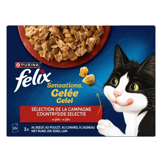 FELIX® - Sachets pour chat Sensations en Gelée - Sélection Campagne
