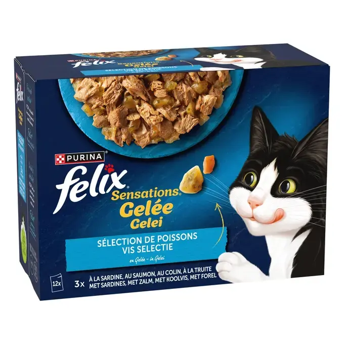 FELIX® - Sachets pour chat Sensations en Gelée - Sélection Poisson