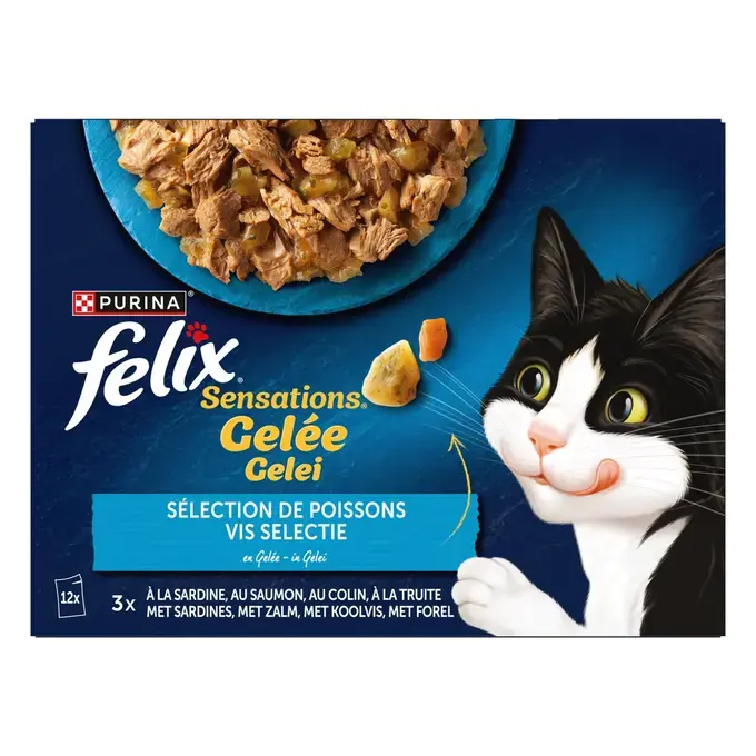 FELIX® - Sachets pour chat Sensations en Gelée - Sélection Poisson