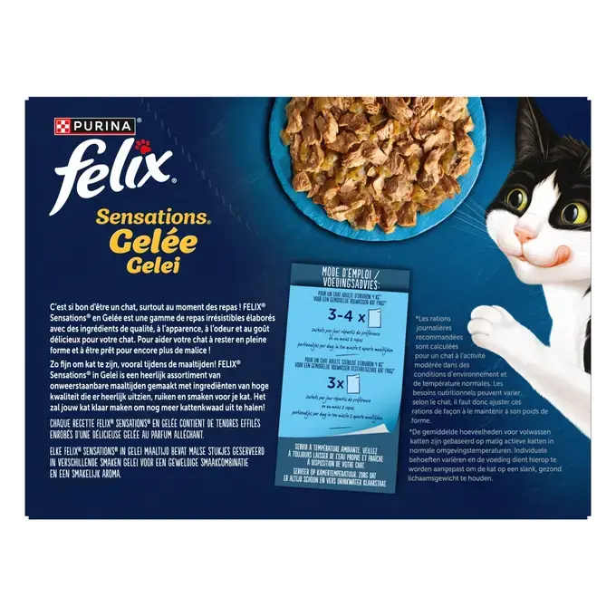 FELIX® - Sachets pour chat Sensations en Gelée - Sélection Poisson