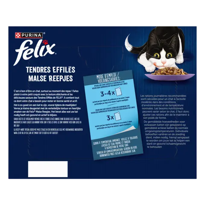 FELIX® - Sachets pour chat - Tendres Effilés en Gelée - Sélection Mixte