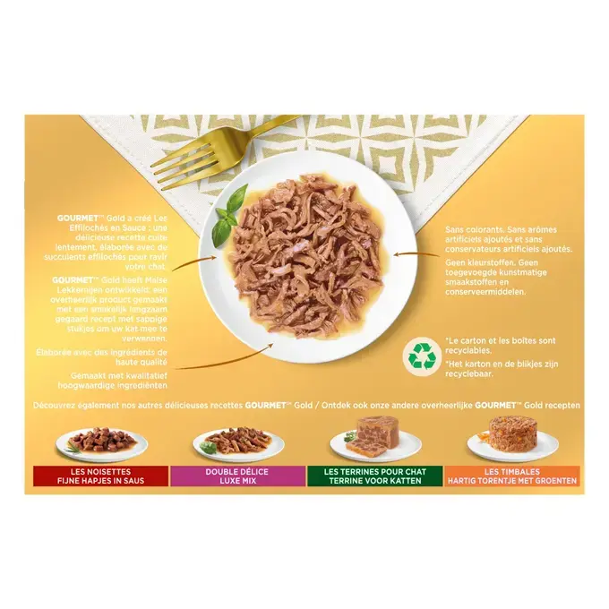 GOURMET® GOLD Les Effilochés - Boîtes pour chat