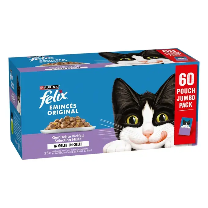 FELIX® - Sachets d'Émincés en Gelée pour chat - Sélection de la Campagne