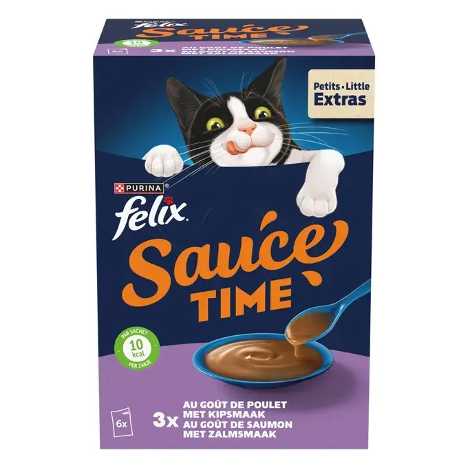 FELIX® Sauce Time au goût de Poulet et au goût de Saumon