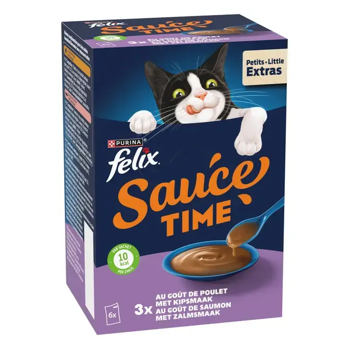 FELIX® Sauce Time au goût de Poulet et au goût de Saumon