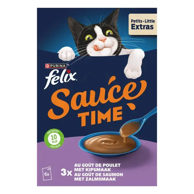 FELIX® Sauce Time au goût de Poulet et au goût de Saumon