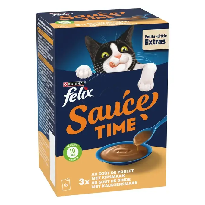 FELIX®   Sauce Time au  goût de Poulet et au goût de Dinde 