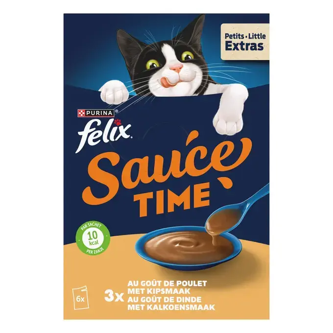 FELIX®   Sauce Time au  goût de Poulet et au goût de Dinde 