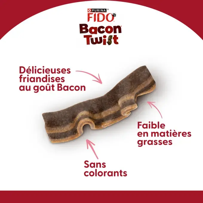 MHI friandises chien bacon twist