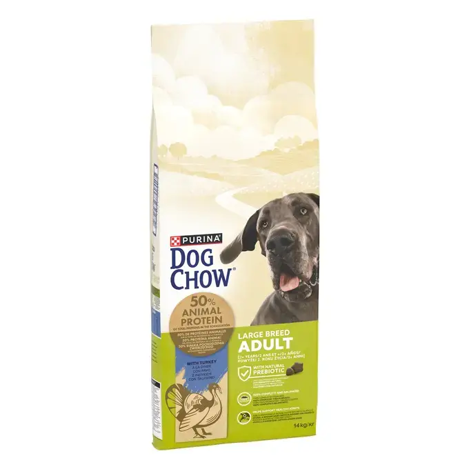 DOG CHOW® Large Breed Adult (2 ans et +) - Croquettes pour chien à la Dinde