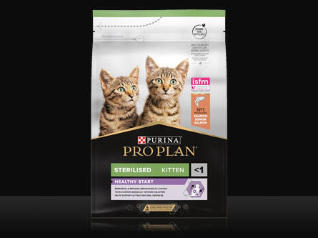 Purina® Pro Plan® Sterilised Kitten HEALTHY START, Riche en Saumon