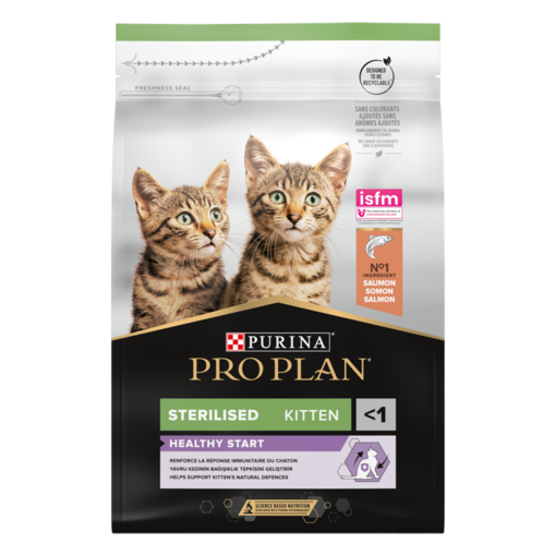 PURINA PRO PLAN STERILISED KITTEN AVEC OPTISTART - RICHE EN SAUMON