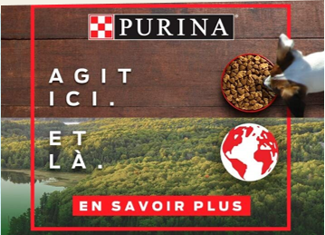 Purina agit ici et là